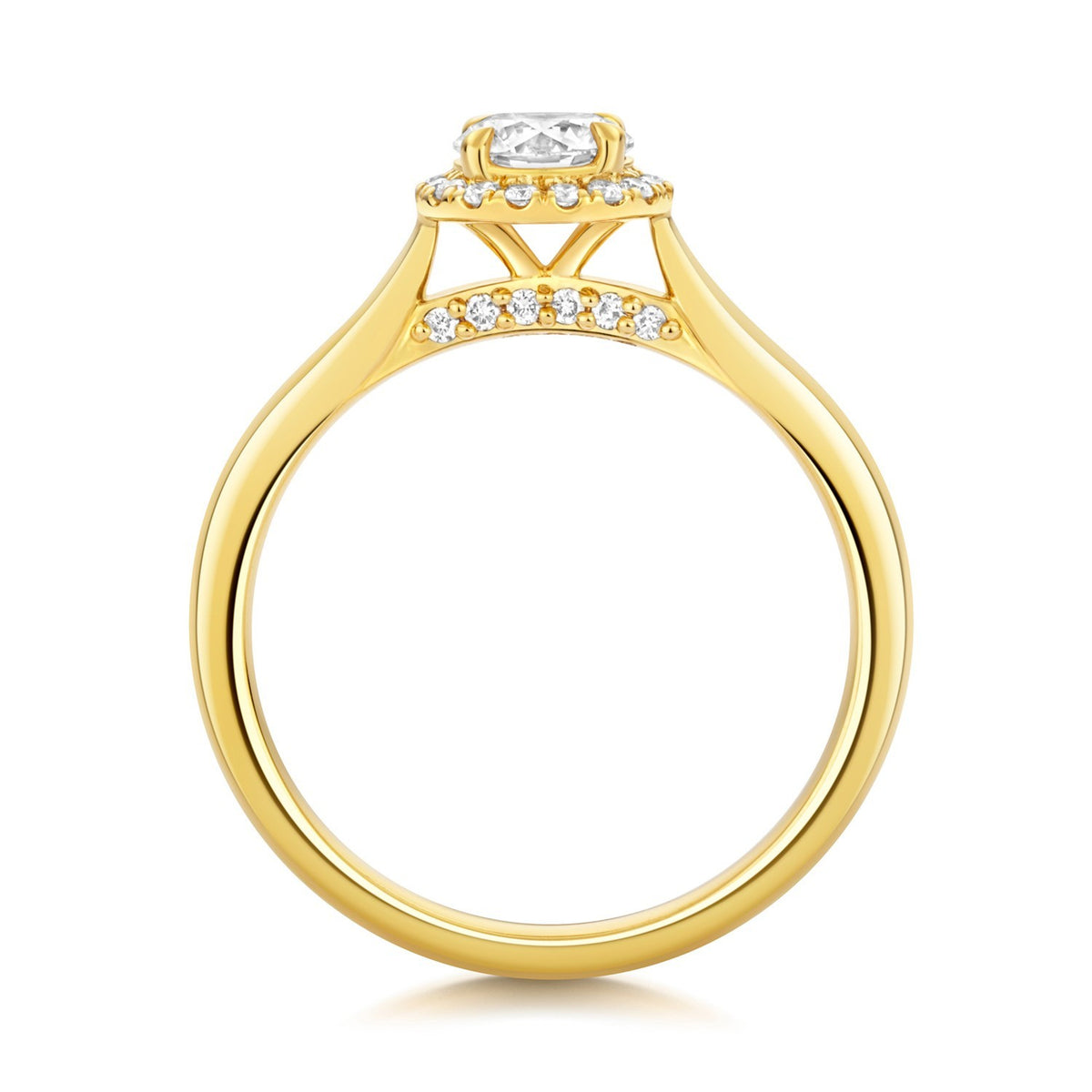 28 Lab-Grown Diamond Engagement Ring 18ct Yellow Gold Hallmarked Sizes J - Q
