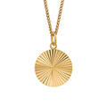 DC Disc Pendant 9ct Yellow Gold Plated Hallmarked All Chain Lengths British Made