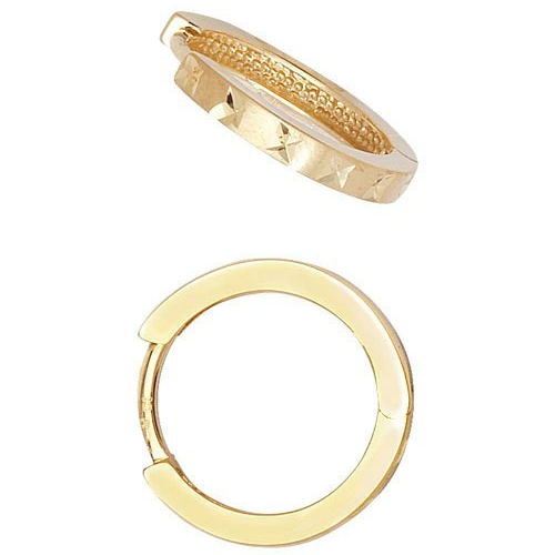 9ct Yellow Gold DC Hoop Earrings British Made 375 Hallmarked Brand New Boxed