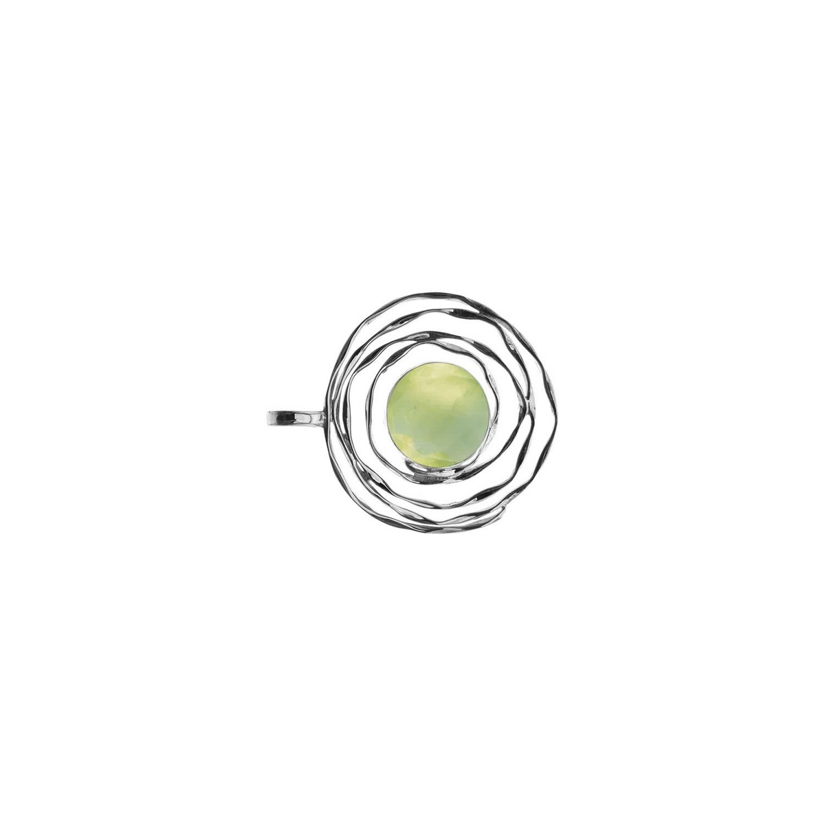 Green Prehnite Web Pendant Sterling Silver 925 Hallmarked All Chain Lengths