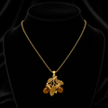 Acorn Natural Amber Pendant Yellow Gold Plated Hallmarked All Chain Lengths