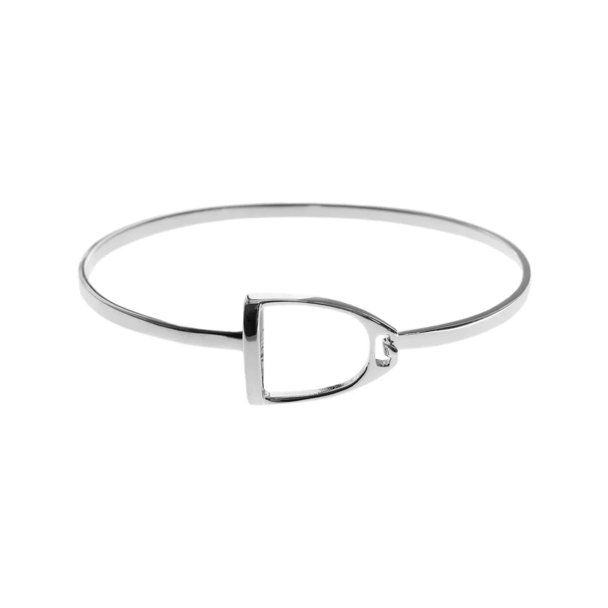 Sterling Silver Stirrup Hook Bangle British Made 925 Hallmarked Brand New Boxed