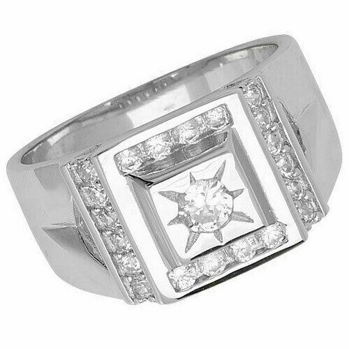 Men's Sterling Silver Signet Ring Engagement Gents 925 Hallmark Sizes J - U