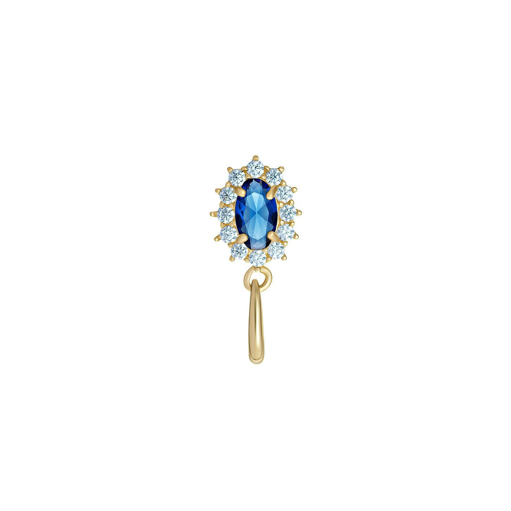 Yellow Gold Oval Sapphire Pendant Hallmarked British Made All Chain Lengths