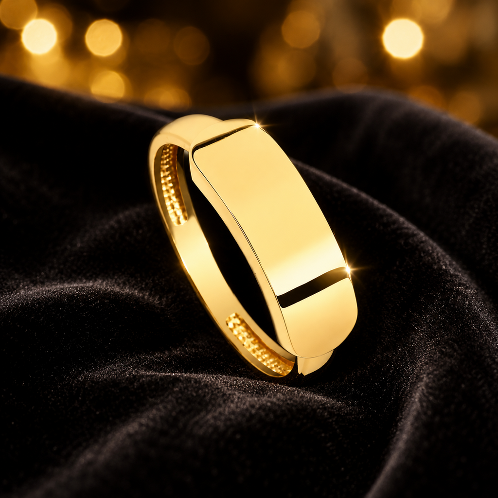 Ladies ID Signet Ring 9ct Yellow Gold 375 Hallmarked Sizes H - Q British Made