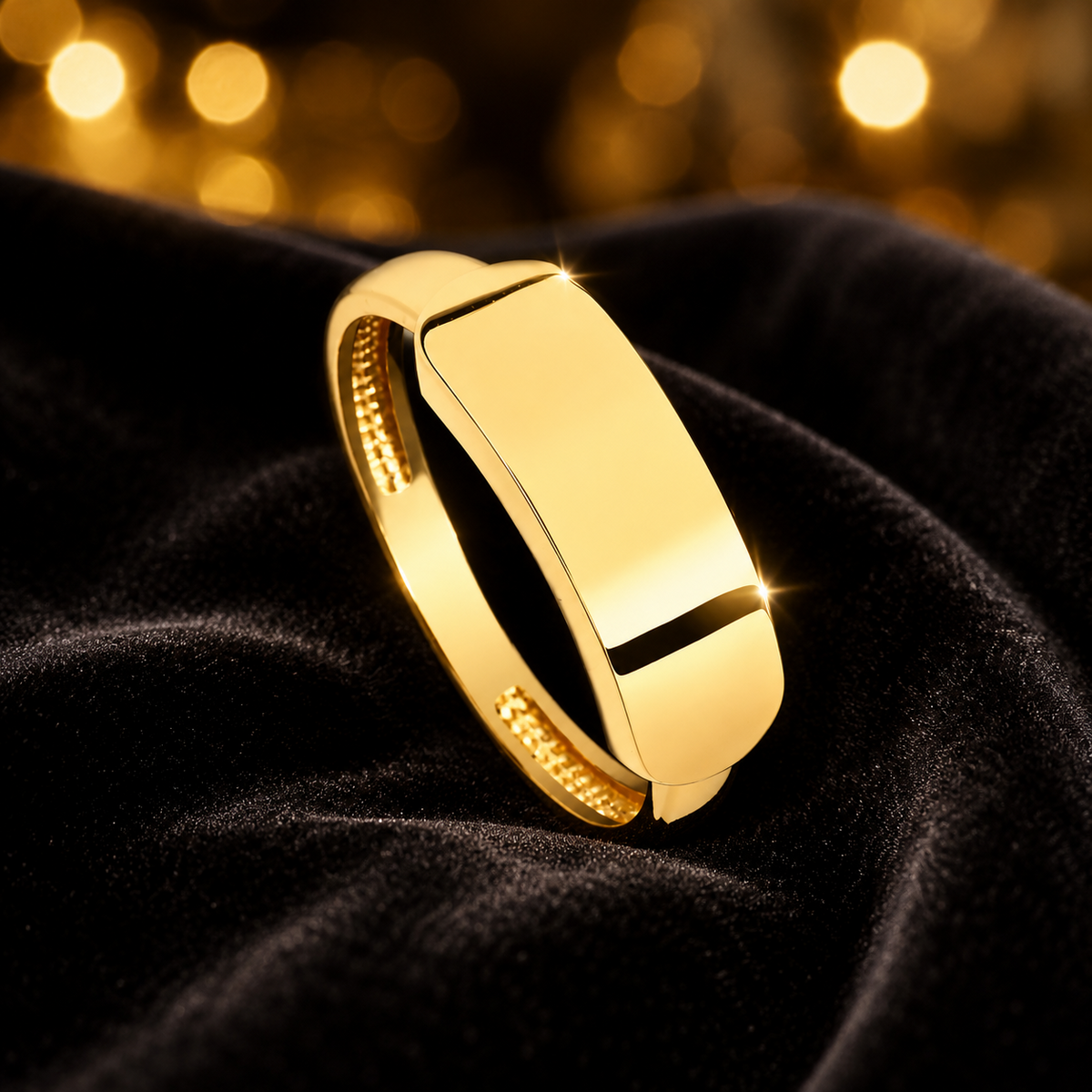 Ladies ID Signet Ring 9ct Yellow Gold 375 Hallmarked Sizes H - Q British Made