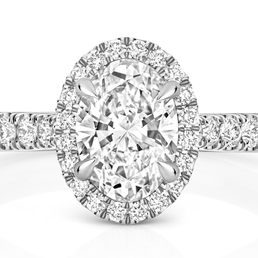 55 Lab-Grown Diamond Engagement Ring 18ct White Gold Hallmarked Sizes J - Q