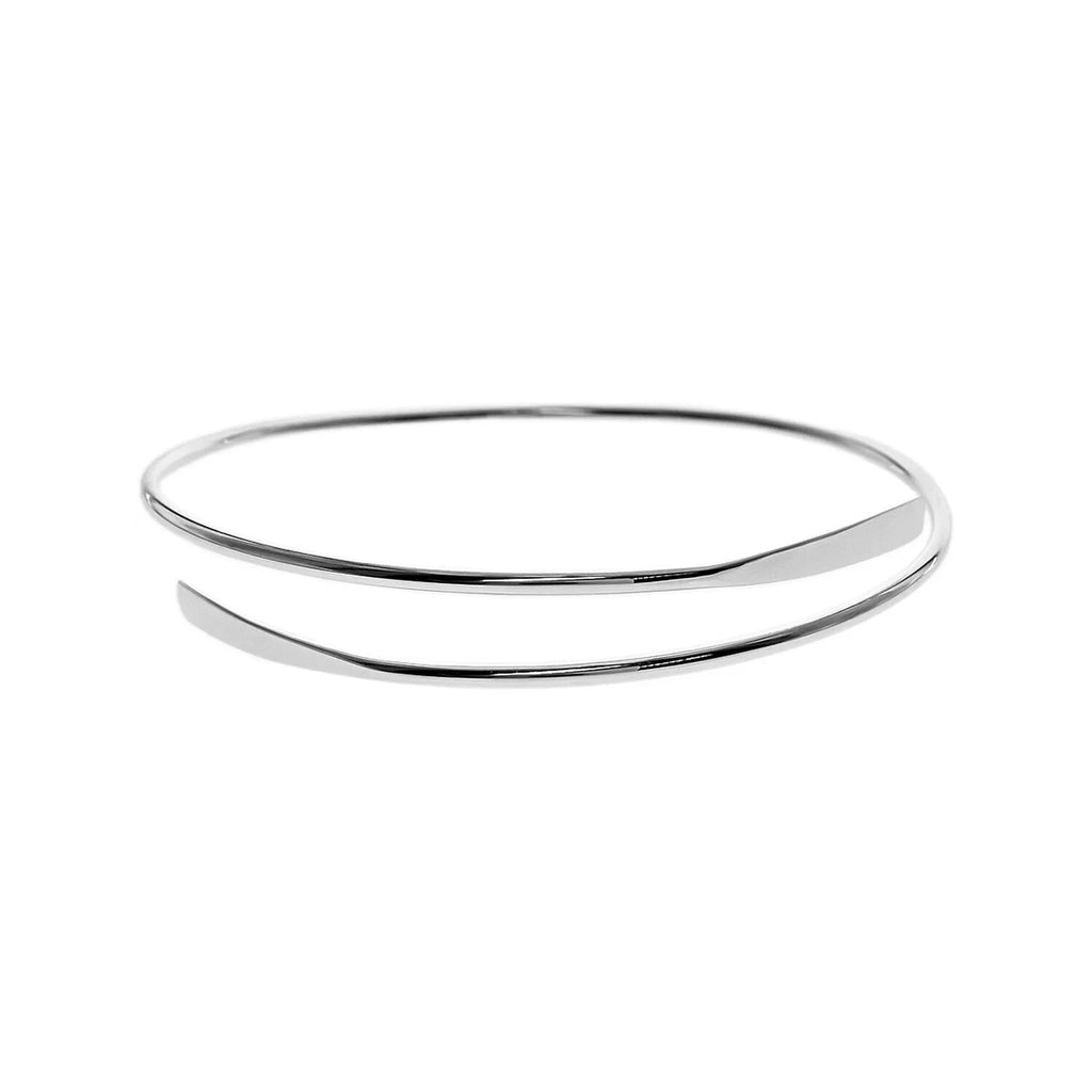 Sterling Silver Sprial Bangle British Made 925 Hallmarked Brand New Boxed
