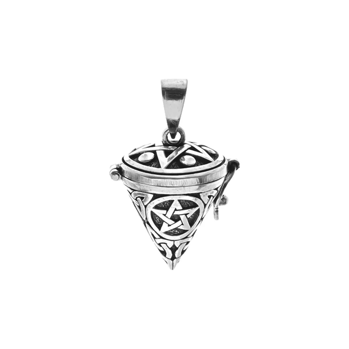 Pentagram Locket Pendant Sterling Silver 925 Hallmarked All Chain Lengths