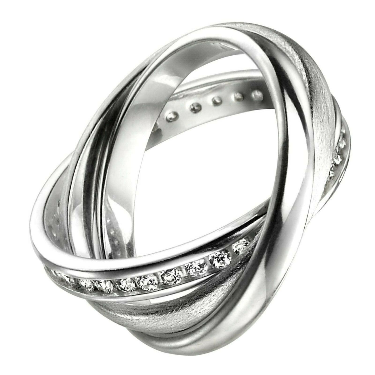 Sterling Silver Russian Wedding Gemstone Ring 925 Hallmarked Size K - S