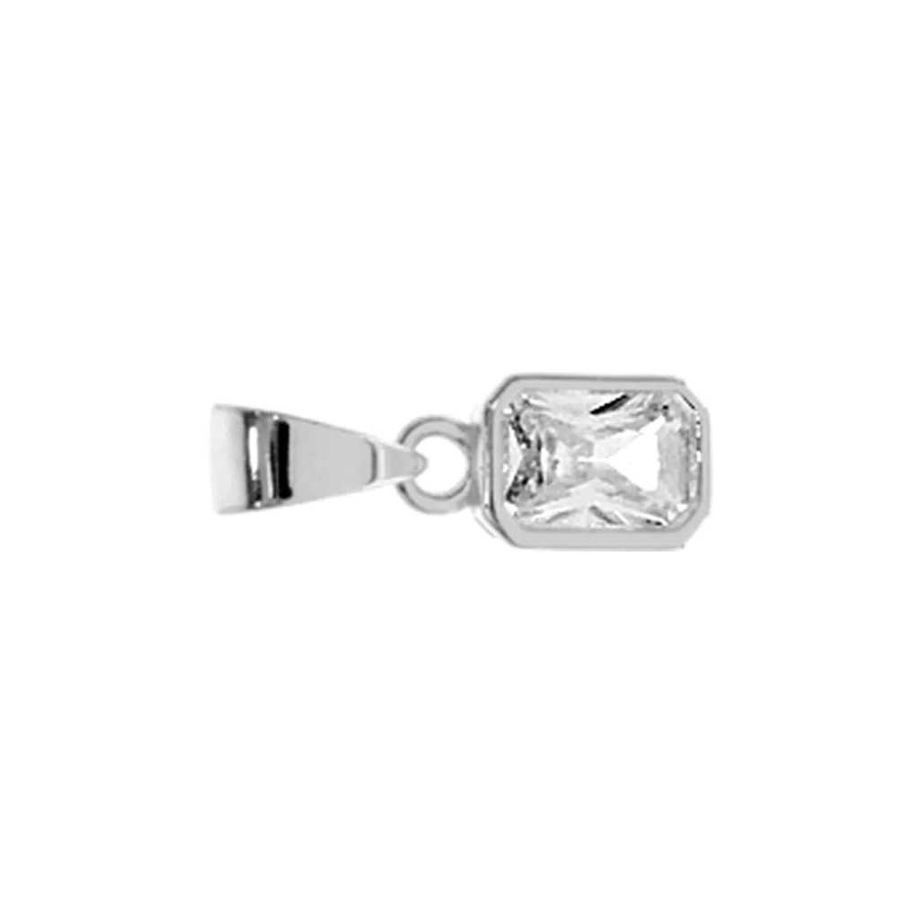 Flush Baguette Pendant Sterling Silver Hallmarked All Chain Lengths Brand New