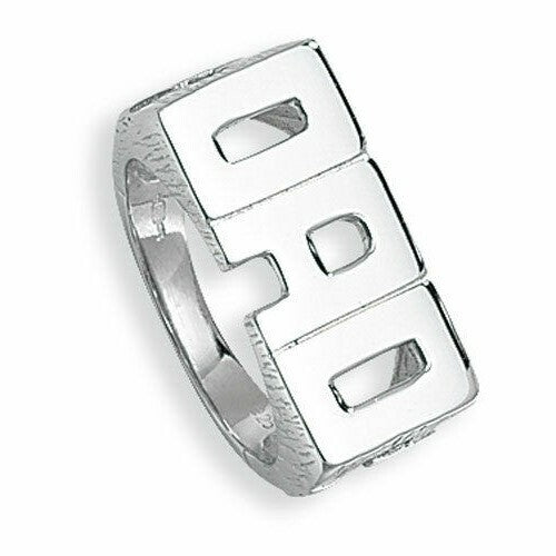 Dad Ring Sterling Silver 925 Hallmarked Sizes British Made Q - Z +1 British Made