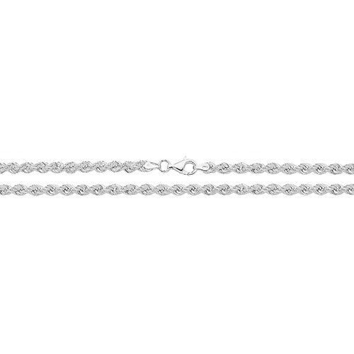 Sterling Silver Roped Bracelet British Made 925 Hallmarked 8" Weight 5.7g