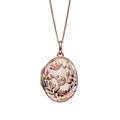 Engravable Rose Bush Locket 9ct Rose Gold Plated Hallmarked All Chain Lengths