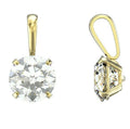 Yellow Gold Solitaire Pendant Hallmarked British Made All Chain Lengths