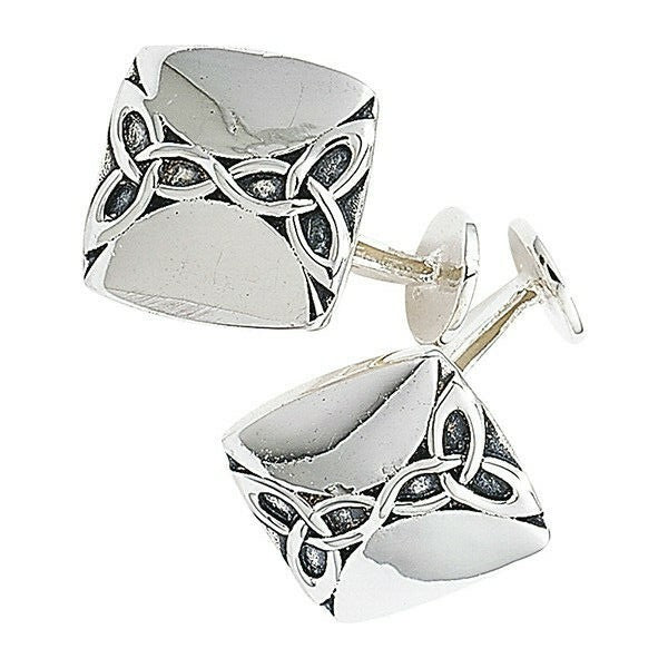 Solid Sterling Silver Celtic Cufflink Set Men's 925 Hallmarked British Made New