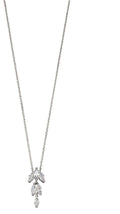 6 Stone Marquise Chain Necklace Sterling Silver 925 Hallmarked Brand New Boxed