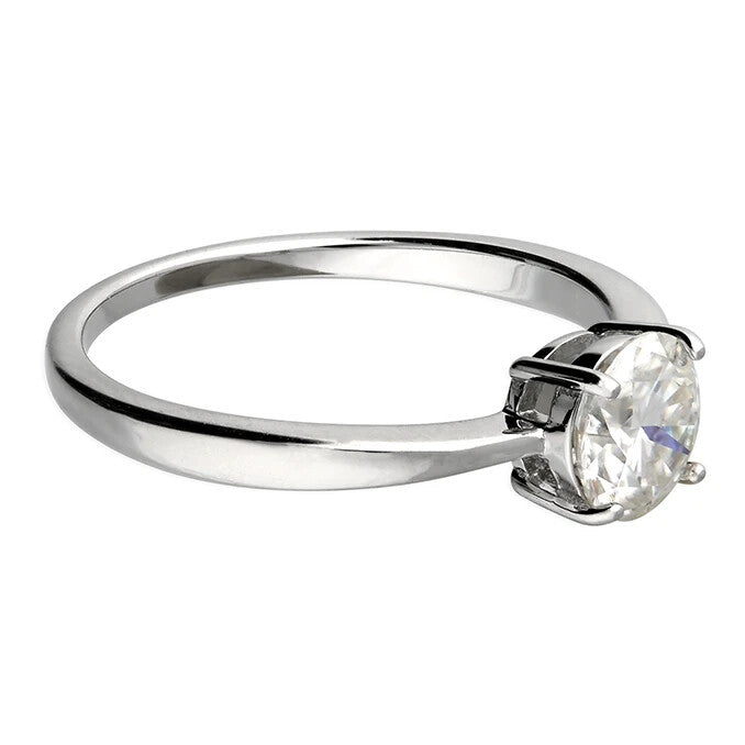 1.5ct Solitaire Ring Sterling Silver 925 Hallmarked British Made Size L - Q
