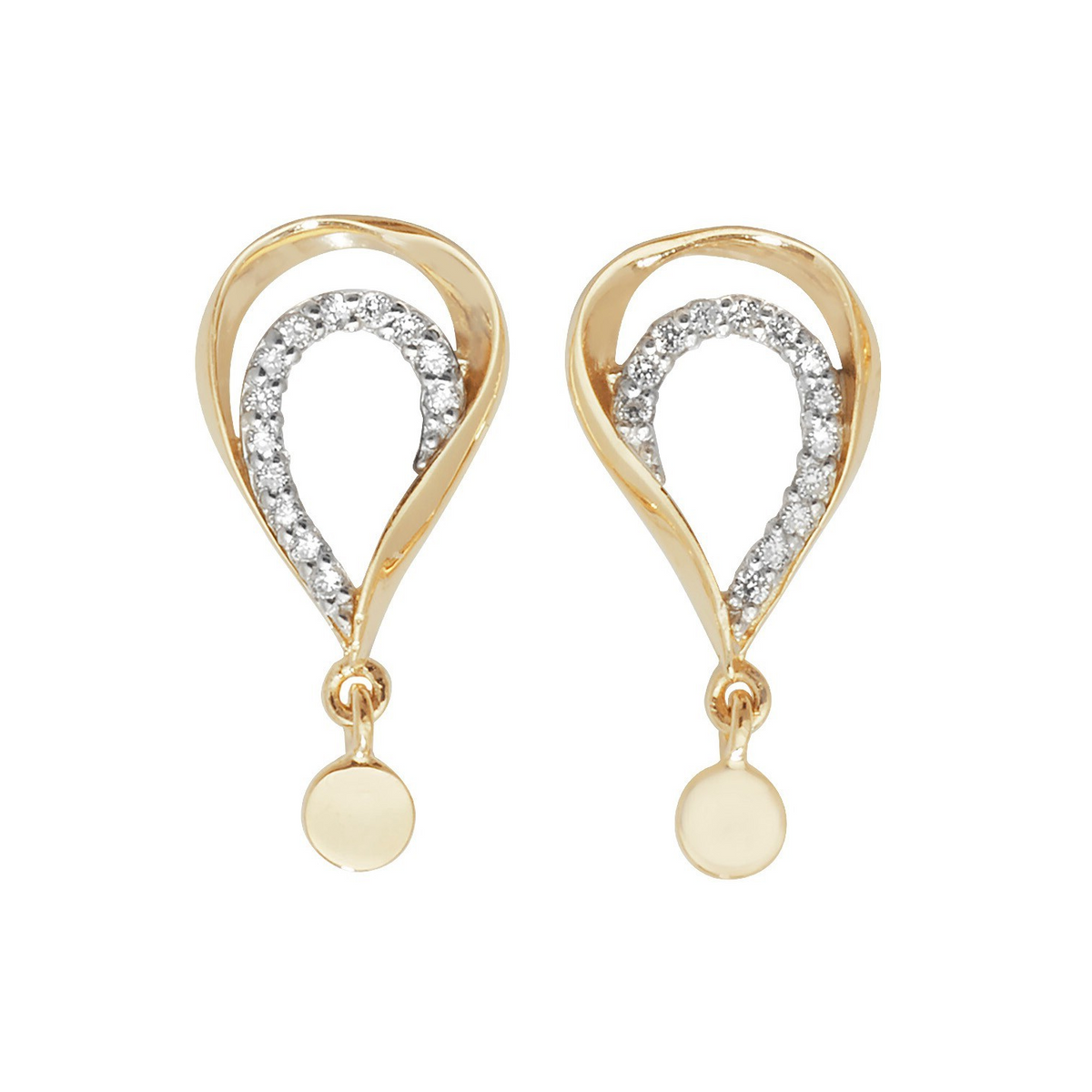 Channel Set Drop Earrings 9ct Yellow Gold 375 Hallmarked Brand New Boxed