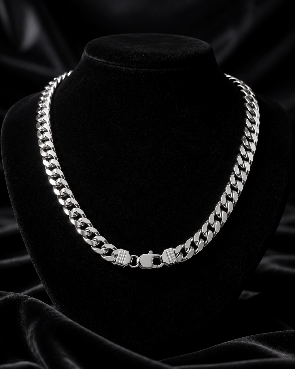 Sterling Silver Cuban Chain British Made 925 Hallmarked 22" Weight 142 g