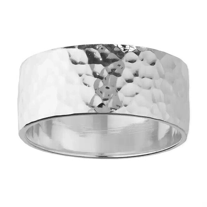Mens 8mm Curve Heavy Band Ring 925 Hallmarked British Made Sizes P - Z