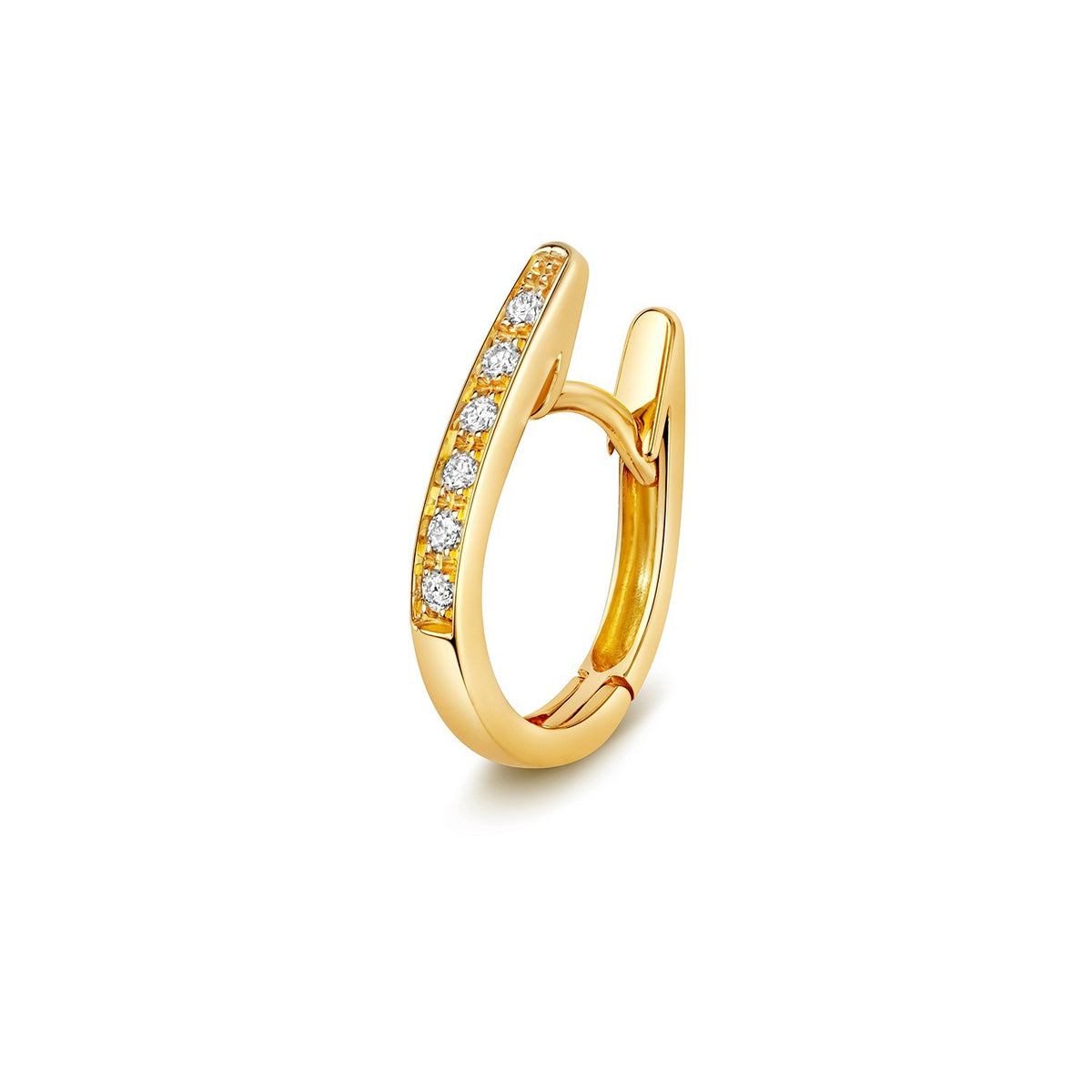 9mm Oval Natural Diamond Hoop Earrings 18ct Yellow Gold Hallmarked British Made