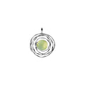 Green Prehnite Web Pendant Sterling Silver 925 Hallmarked All Chain Lengths