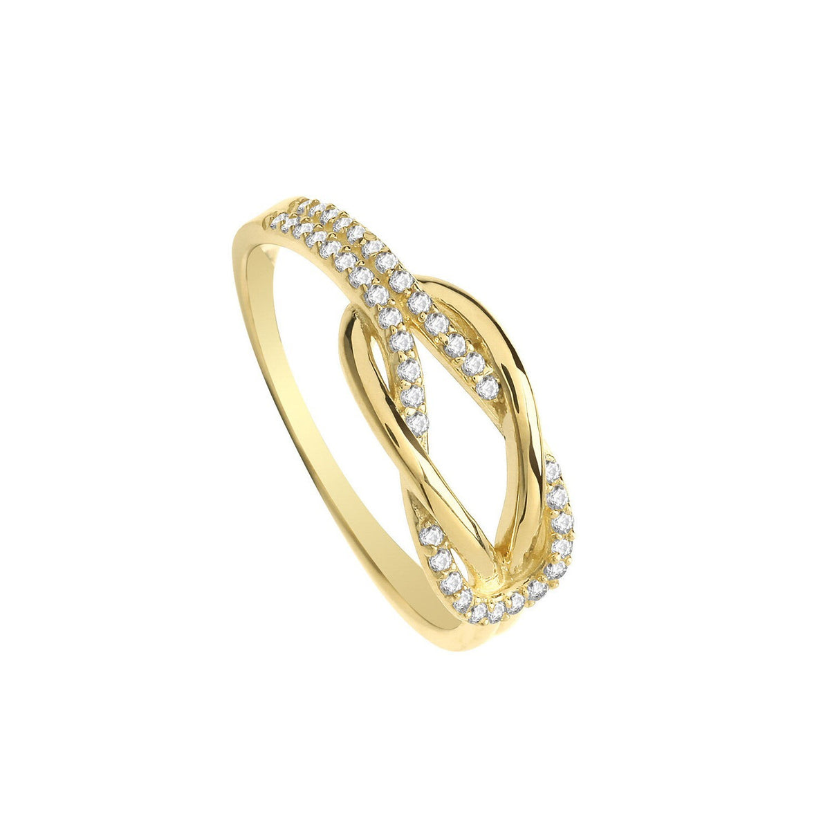 Interlocking Ring 9ct Yellow Gold 375 Hallmarked Sizes J - S British Made