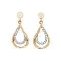 Channel Set Drop Earrings 9ct Yellow Gold 375 Hallmarked Brand New Boxed