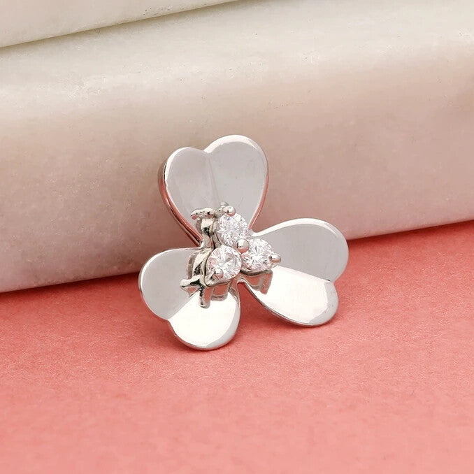 Floral Clover Statement Pendant Sterling Silver 925 Hallmarked All Chain Lengths