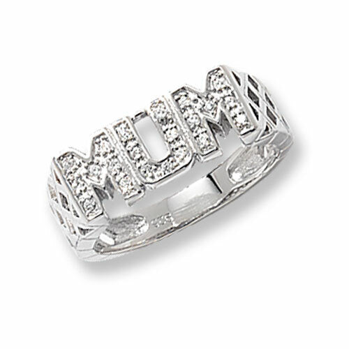Mum Ring Sterling Silver 925 Hallmarked Size British Made K - Z British Made