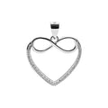 Infinity Heart Pendant Sterling Silver 925 Hallmark  All Chain Lengths Brand New