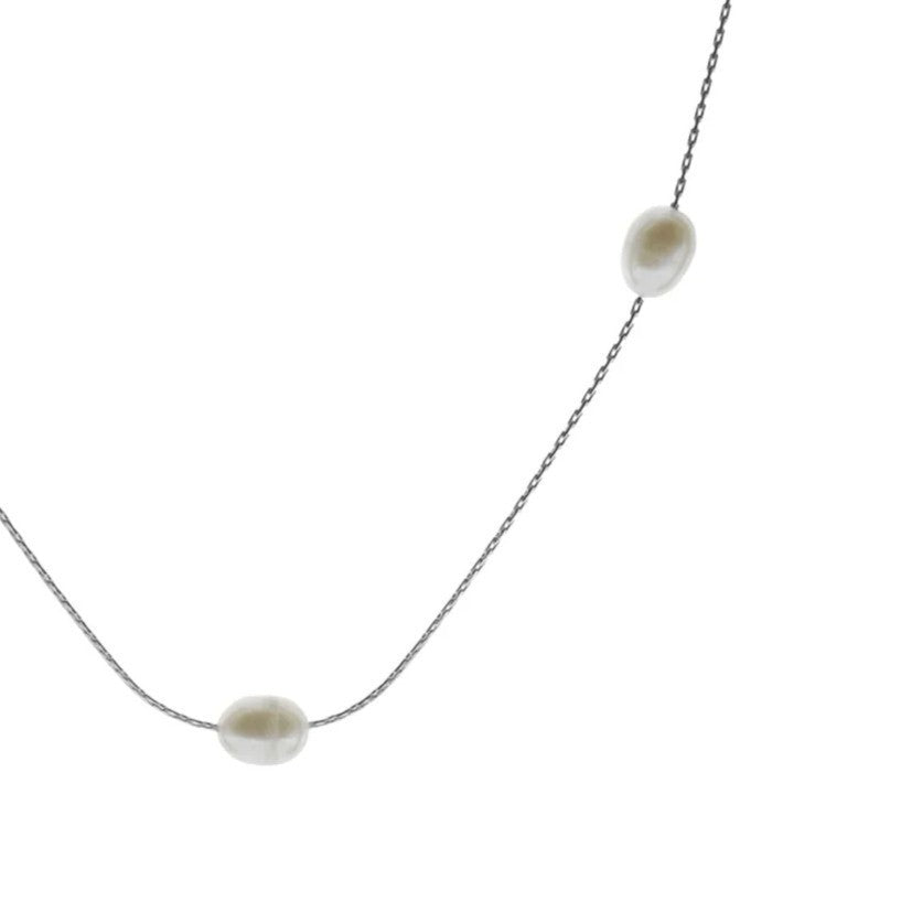 5 Natural Pearl Necklace Solid Sterling Silver 925 Hallmarked British Made