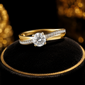 Solitaire Engagement Ring 9ct Yellow Gold 375 Hallmark Sizes J - S British Made
