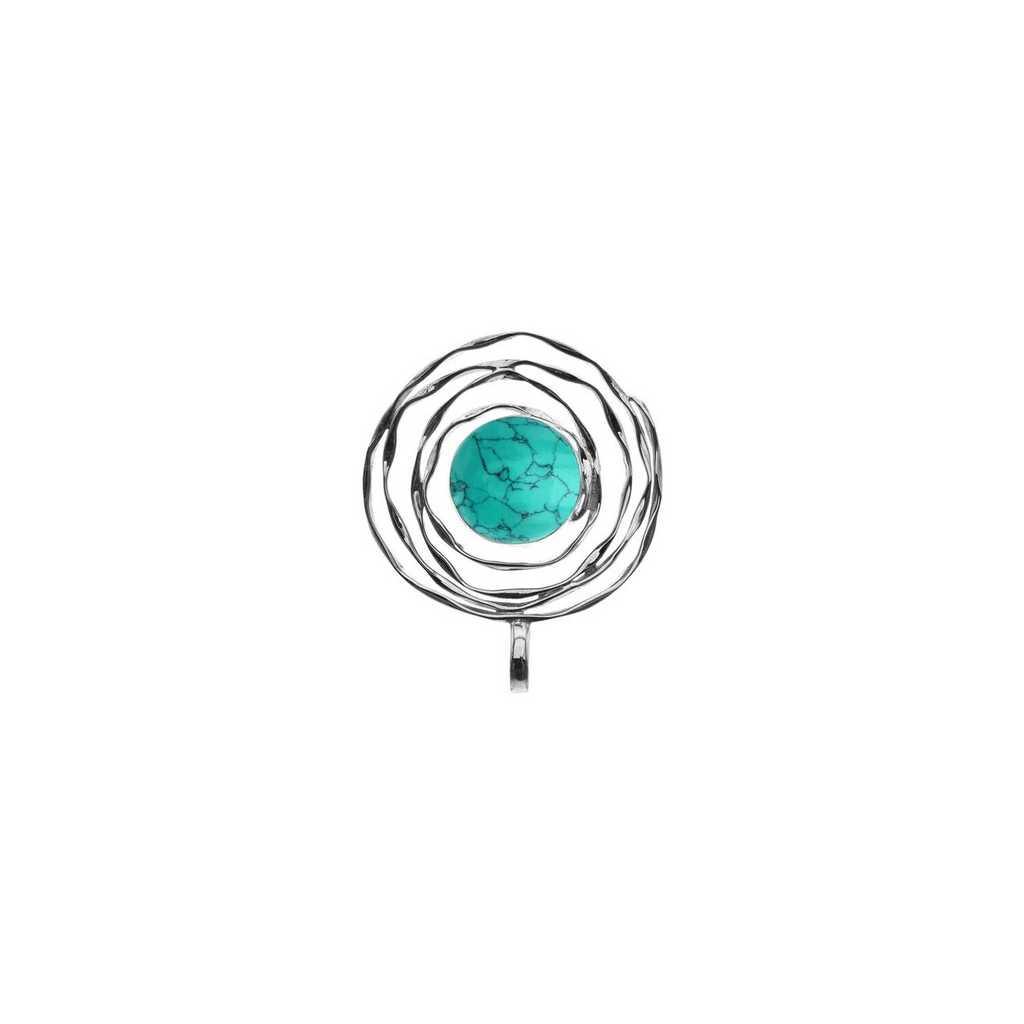 Turquoise Web Pendant Sterling Silver 925 Hallmarked All Chain Lengths