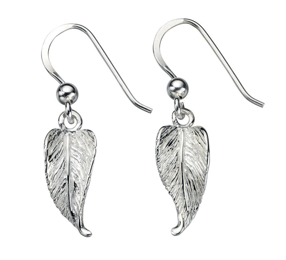 Leaf Drop Earrings Solid Sterling Silver 925 Hallmarked Brand New Boxed