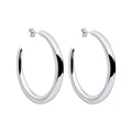 large Open Hoop Earrings Sterling Silver 925 Hallmarked British Made Brand New