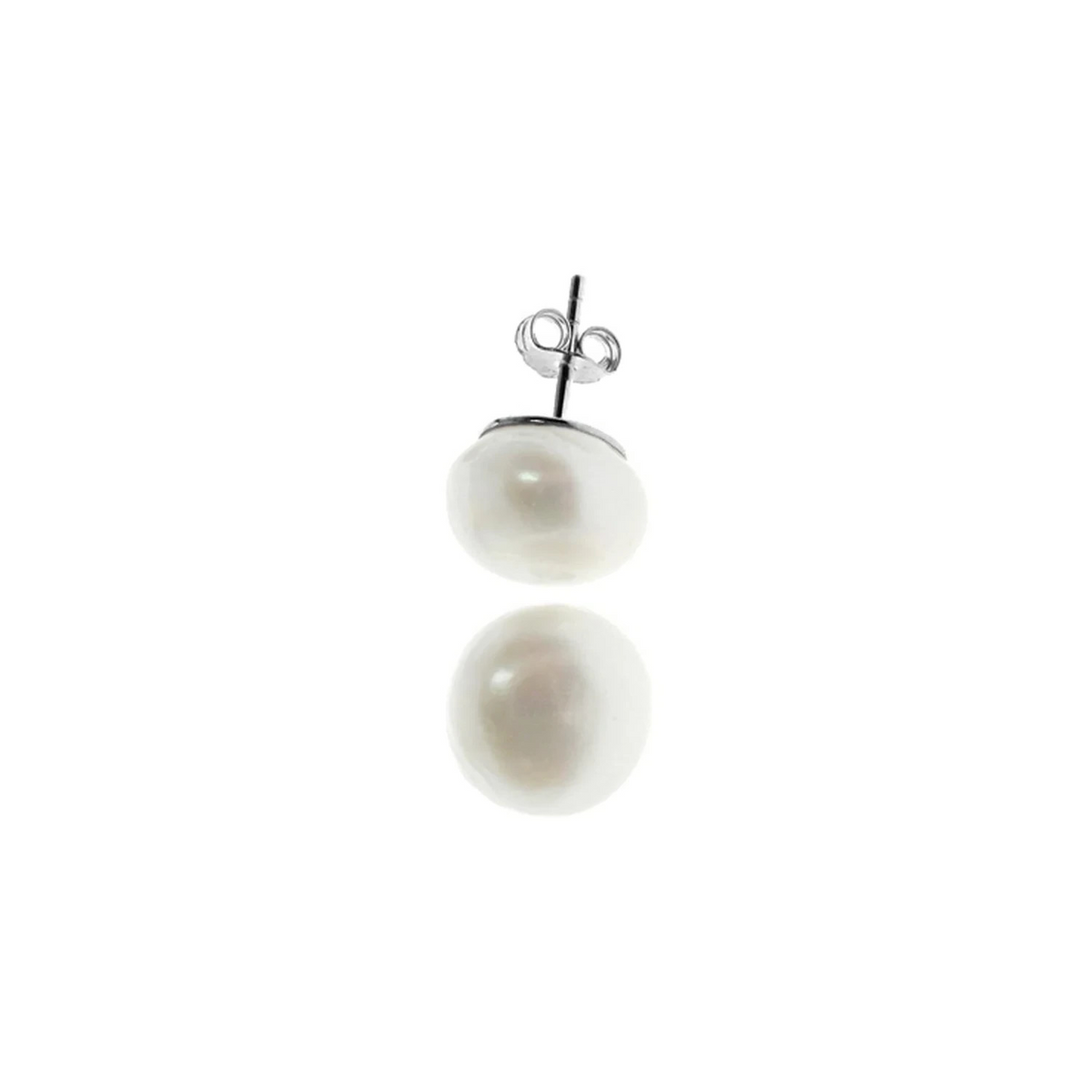 Natural Flush Pearl Stud Earrings Sterling Silver 925 Hallmarked Brand New
