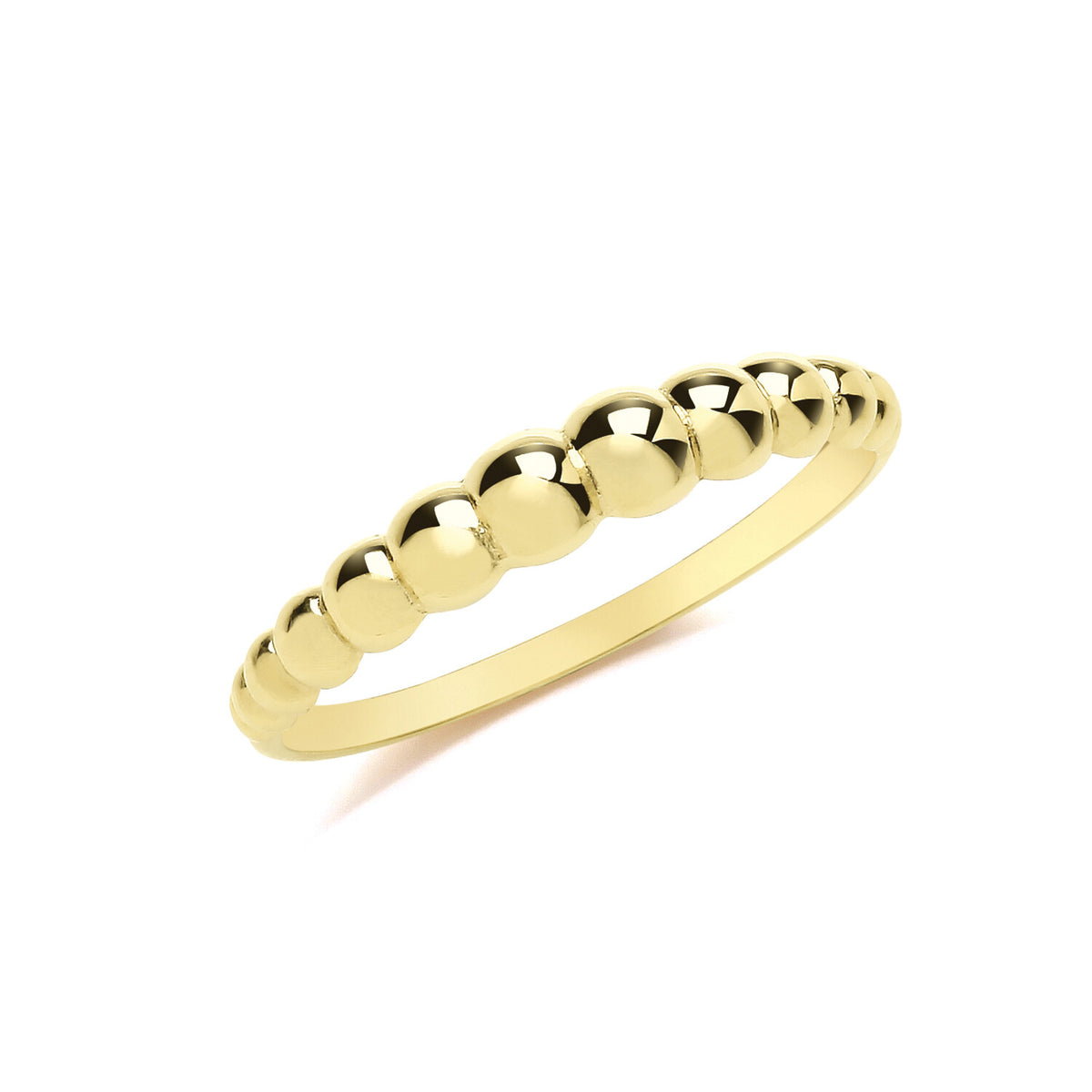 Bobble Ring 9ct Yellow Gold Hallmarked Sizes J - T British Made