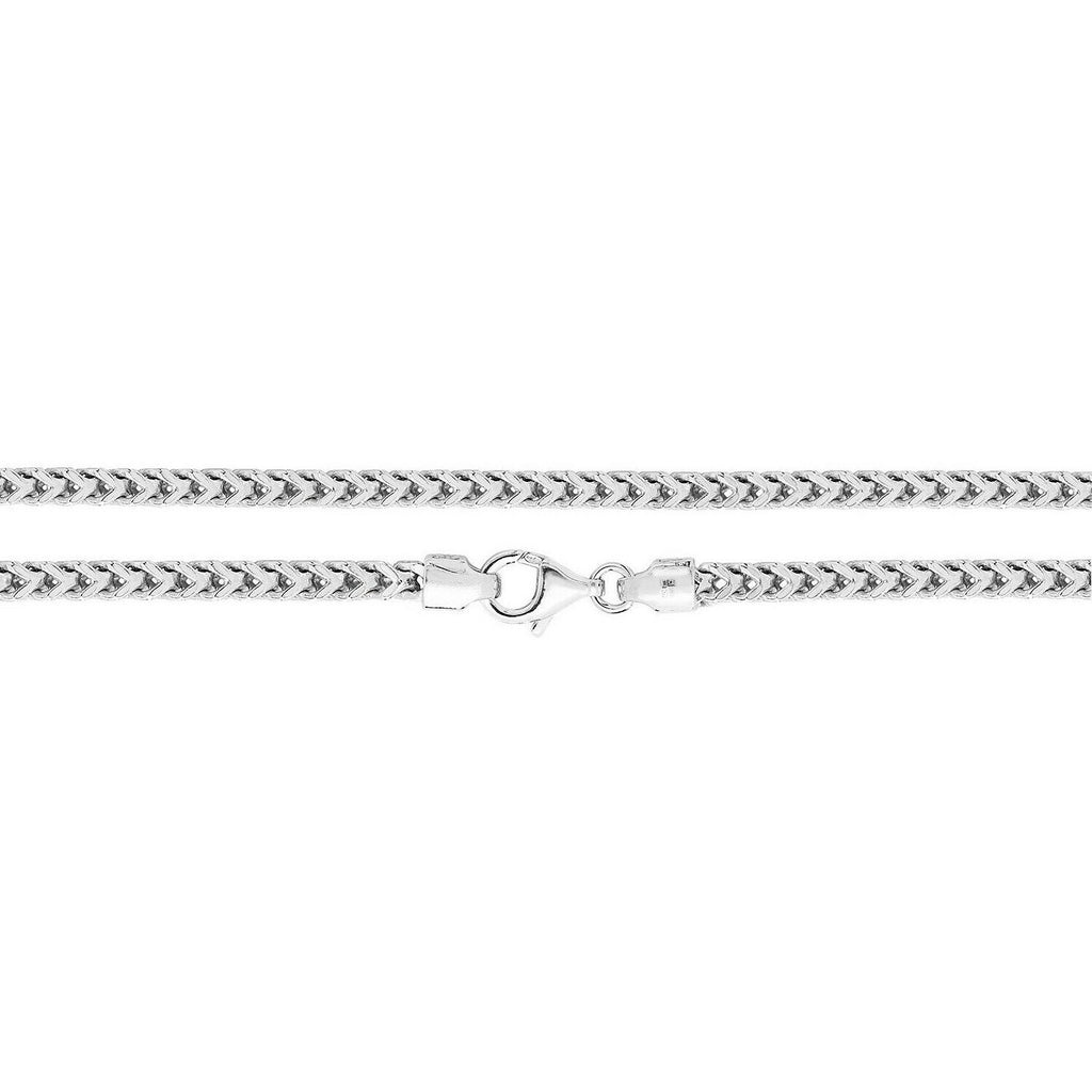 Men's Sterling Silver Bracelet Franco British Made 925 Hallmark 8" Weight 17g