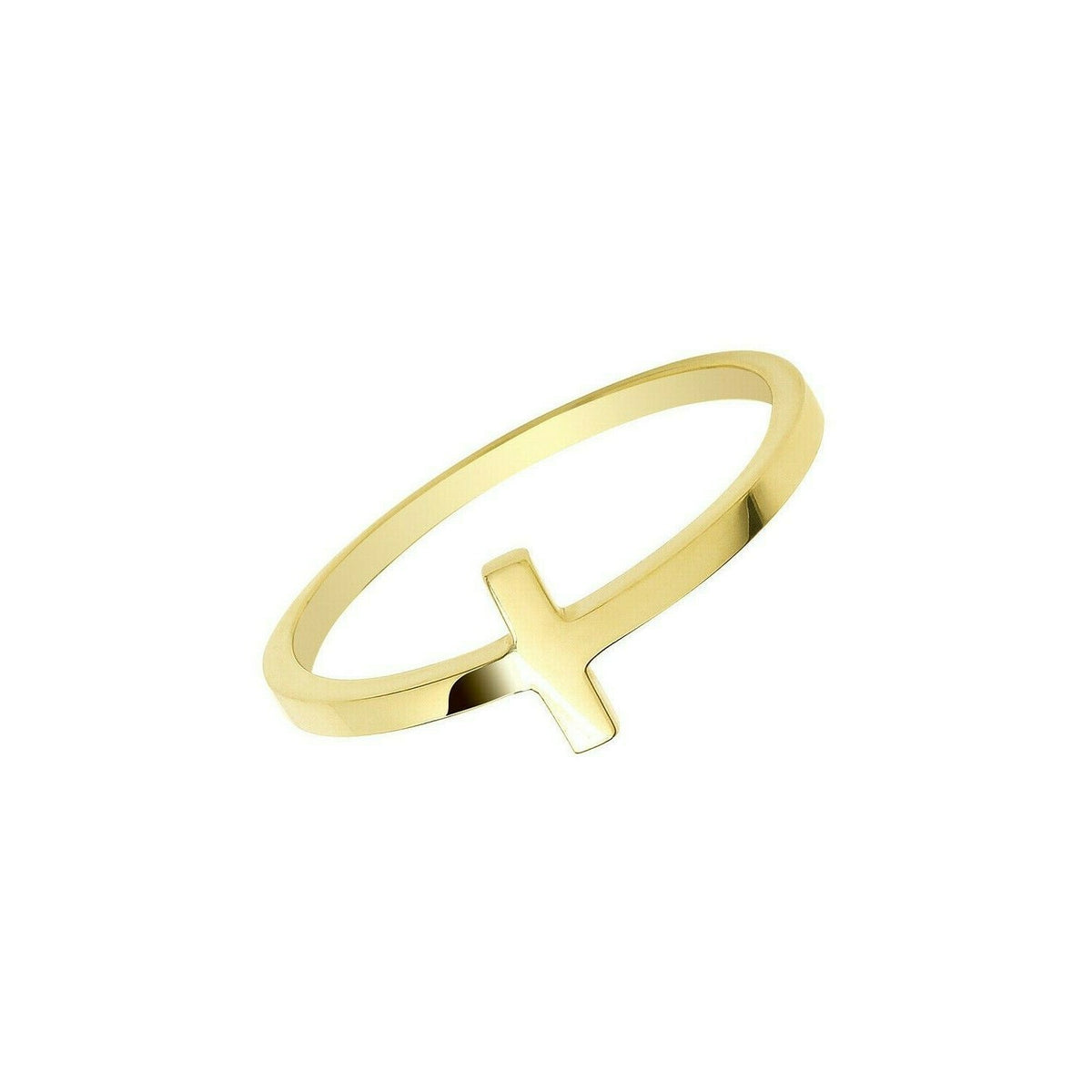 Modern Cross Wrap Ring 9ct Yellow Gold Hallmarked Sizes K - Q British Made