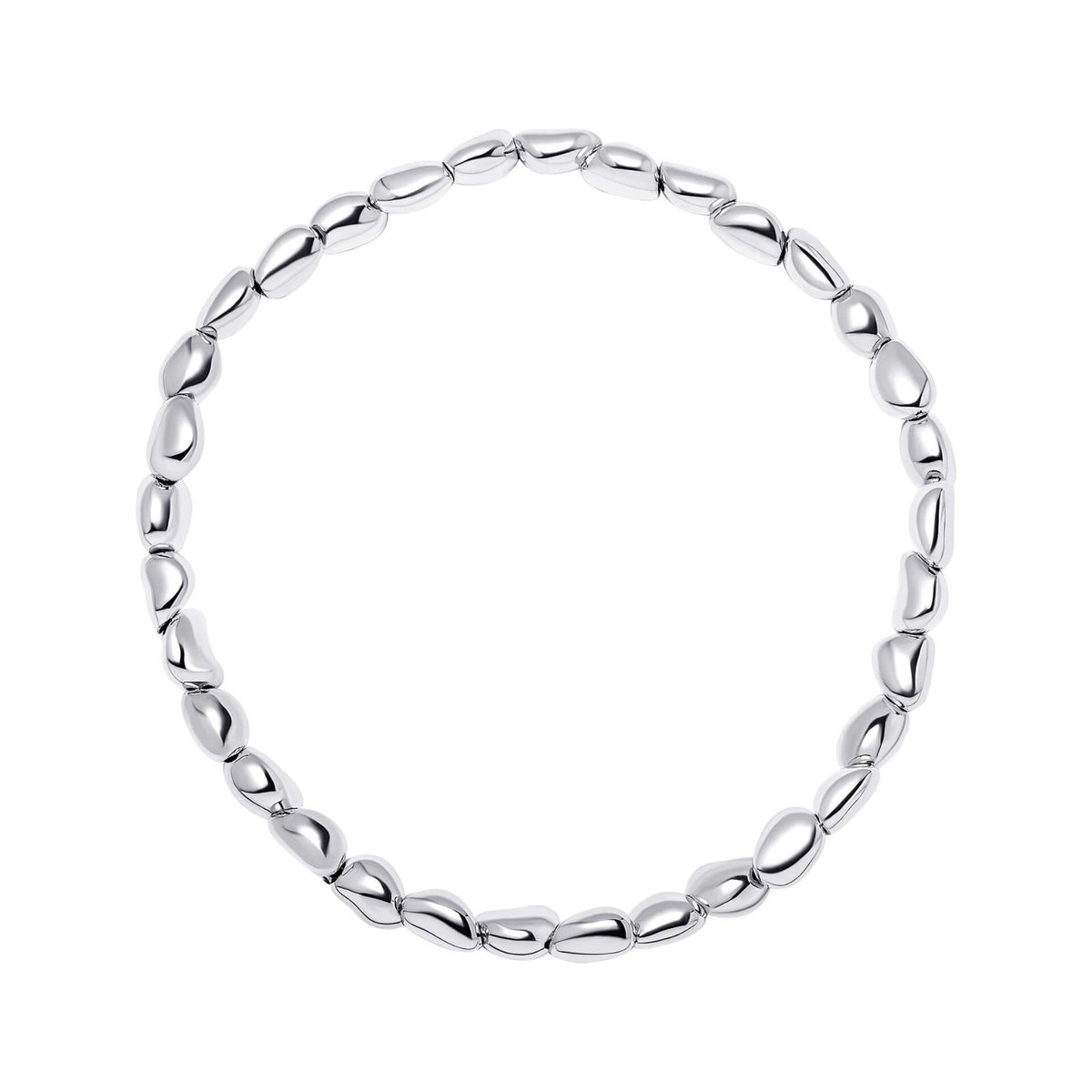 Organic Stretch Bracelet Sterling Silver 925 Hallmarked Brand New Boxed