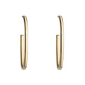Open Oval 3/4 Hoop Earrings 9ct Yellow Gold 375 Hallmarked British Made