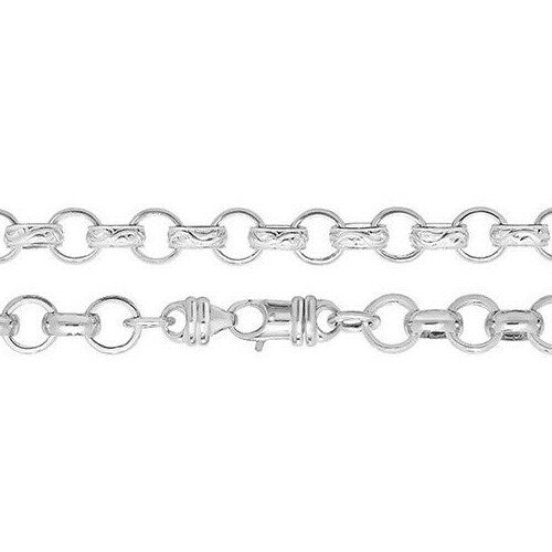 Sterling Silver Cast Belcher Chain British Made 925 Hallmarked  22" Weight 81 g