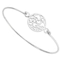 Sterling Silver Bangle Heart Detail British Made Hallmarked Brand New Boxed