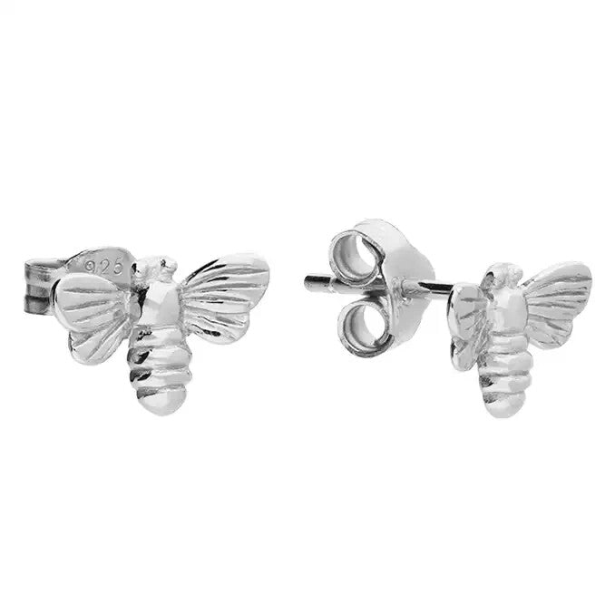 Bumble Bee Stud Earrings Sterling Silver 925 Hallmarked British Made Brand New