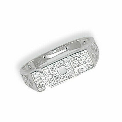 Son Gemstone Ring Basket Sides Sterling Silver 925 Hallmarked Sizes L - U