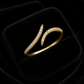 9ct Yelllow Gold 28 Stone Wrap Ring Hallmarked Sizes J - S British Made