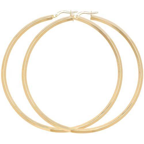 9ct Yellow Gold Chunky Hinged Hoop Earrings 375 Hallmarked 15mm - 60mm Diameter