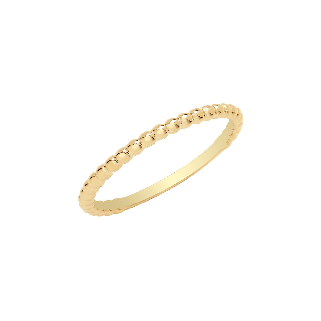 Bobble Ring 9ct Yellow Gold 375 Hallmarked Sizes J - P British Made Brand New